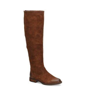 BORN Borman Over the Knee Rust Brown Suede Boots Size 7 Women NEW $260
